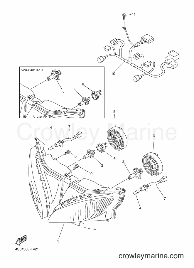 2007 Street Bike FZ6-SAHG - FZ6-SAHG (5S21) [010] - HEADLIGHT