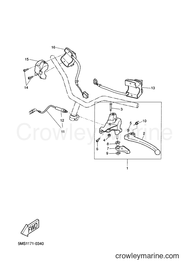 Yamaha Motors CW50 (5MS2) [010] - HANDLE SWITCH & LEVER
