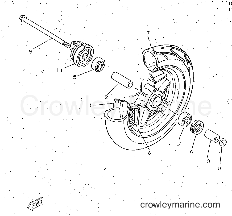 1997 Scooter CW50RS - CW50RS (4TDA) [999] - FRONT WHEEL