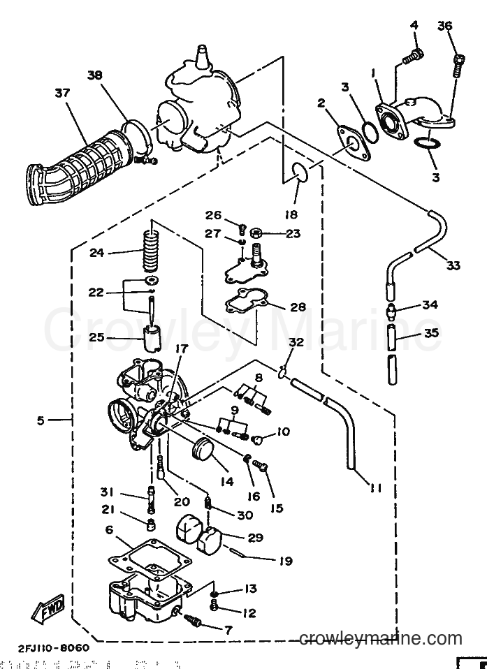 1988 ATV YFM80U - YFM80U (2FJ0) [045] - INTAKE
