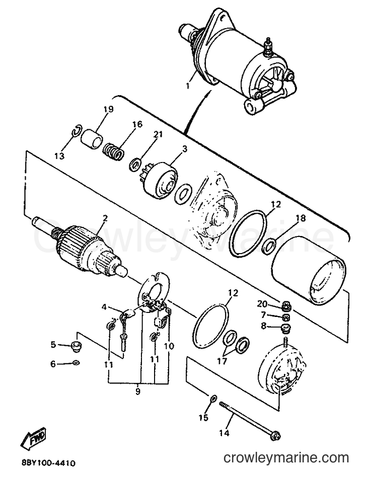 1994 Snowmobile ET410TR - ET410TR (8BY1) [010] - ALTERNATE (STARTING MOTOR)