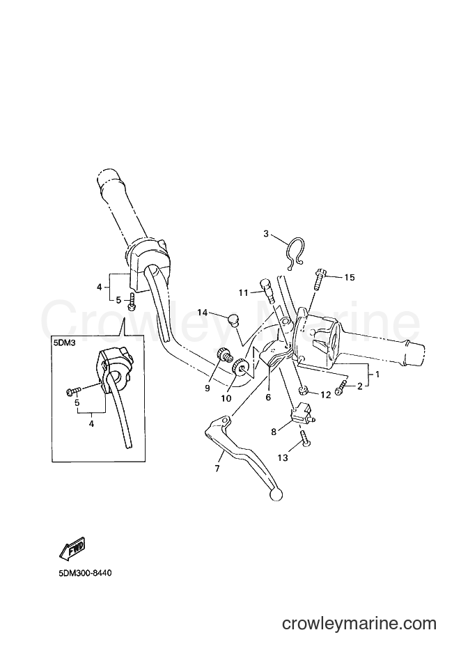 1998 Street Bike FZS600 - FZS600 (5DM1) [080] - HANDLE SWITCH & LEVER