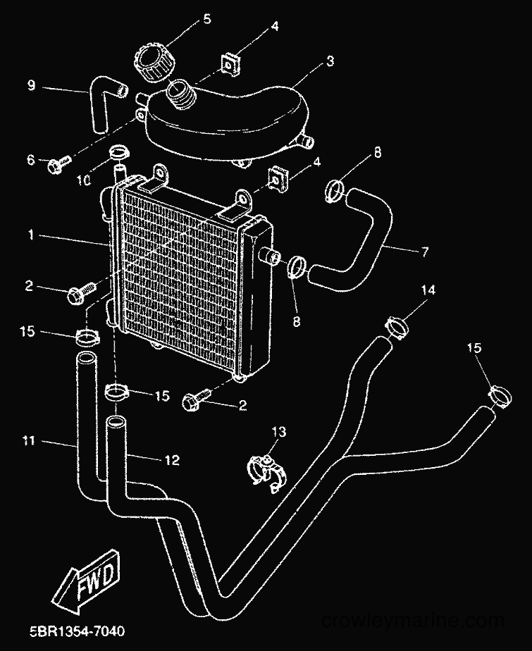 2000 Scooter YQ50 - YQ50 (5HEG) [010] - RADIATOR & HOSE