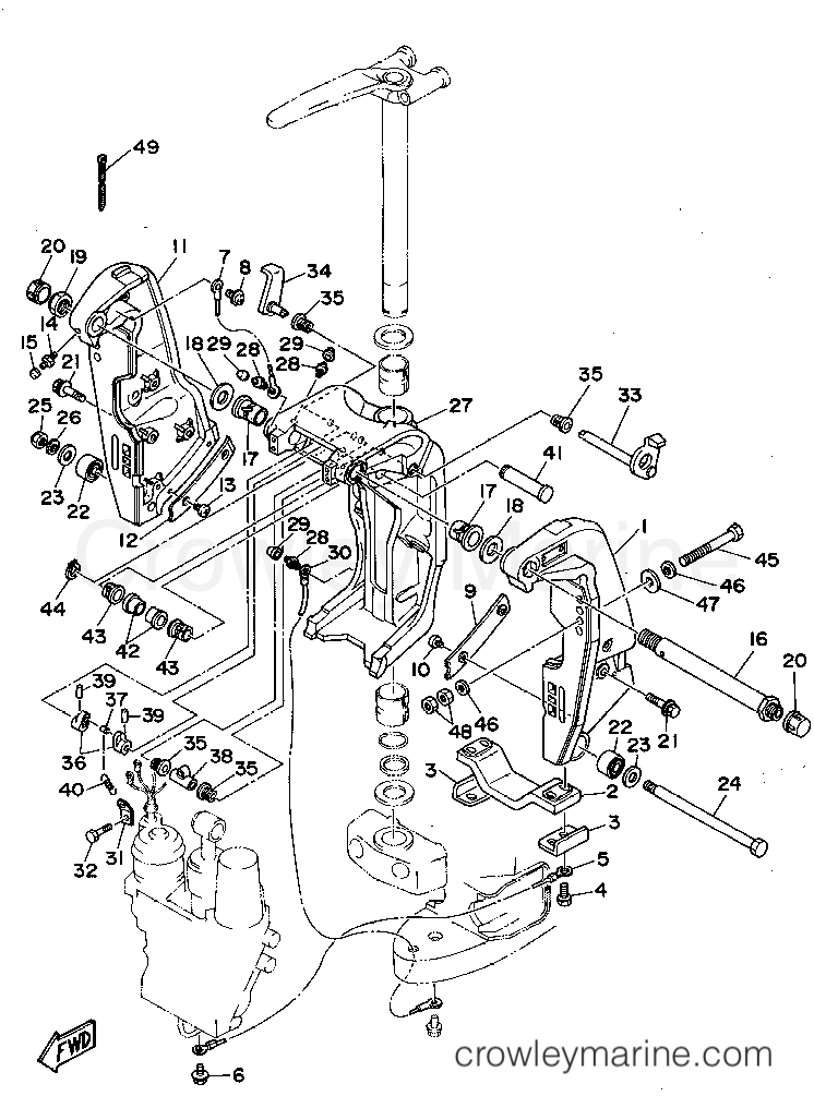 Yamaha Motors 225TURT - BRACKET 1