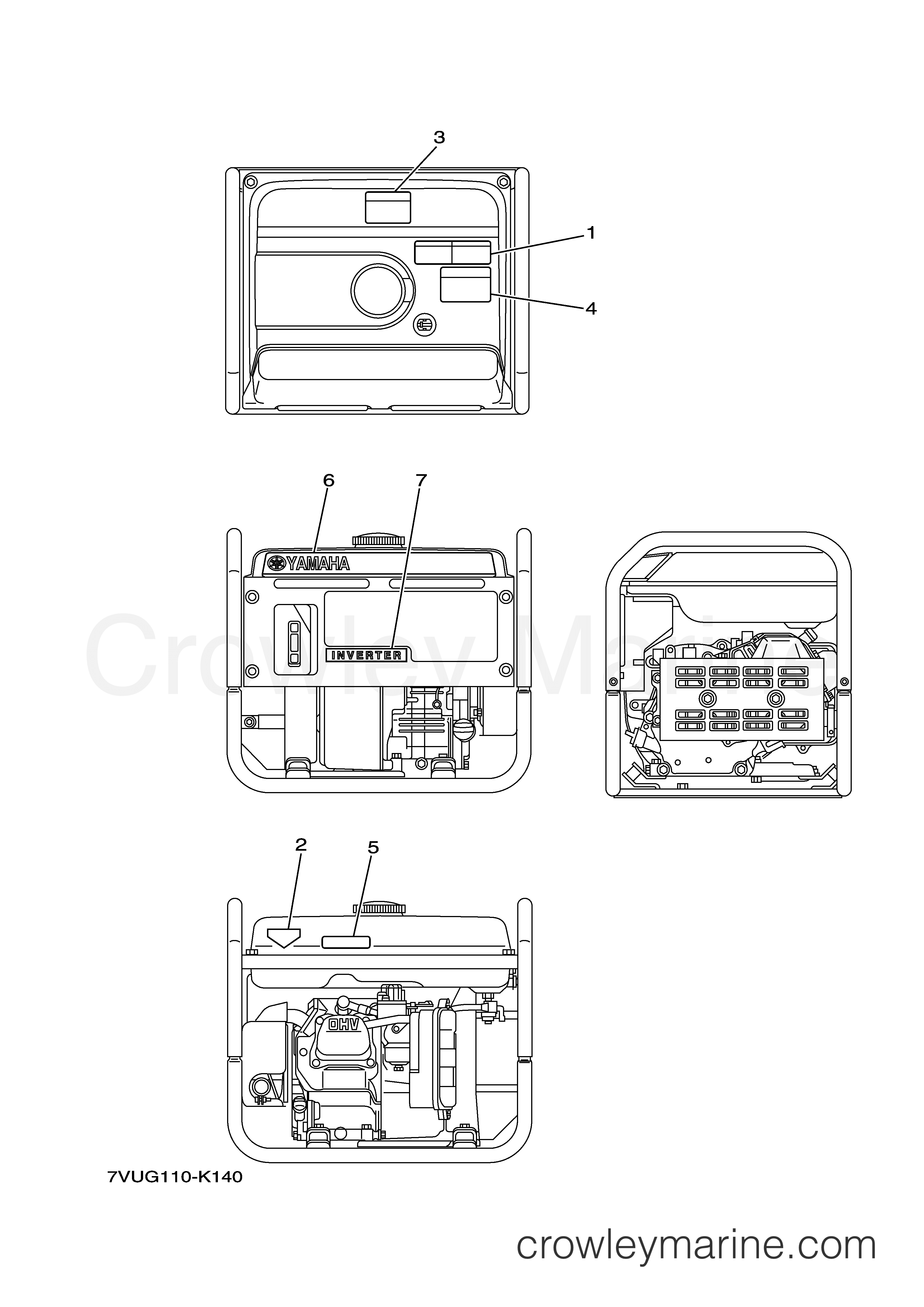 Yamaha Motors EF2800IM  (EF2800I) - LABELS