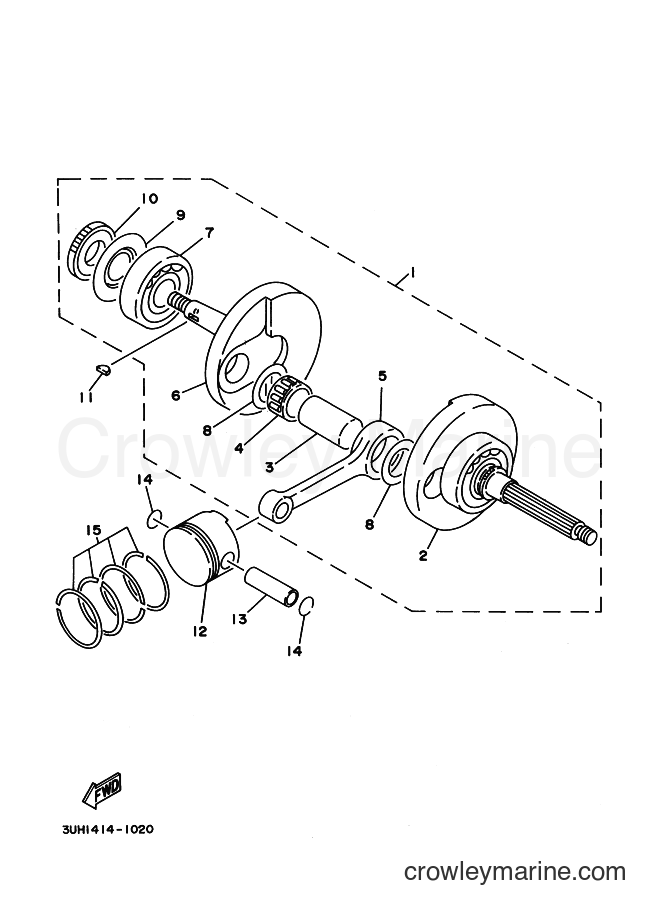 1995 Scooter XC125T - XC125T (4LA2) [999] - CRANKSHAFT & PISTON