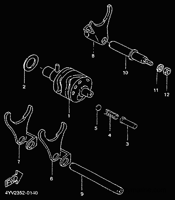 Yamaha Motors TZR50 (4YV2) [000] - SHIFT CAM & FORK