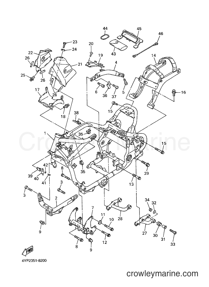 Yamaha Motors XVZ1300A (4YP3) [030] - FRAME