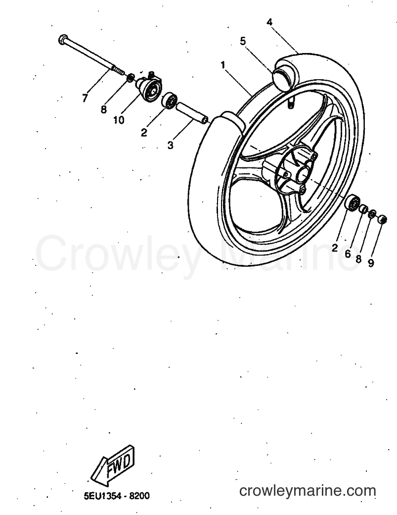 1999 Scooter YH50 - YH50 (5FV1) [010] - FRONT WHEEL