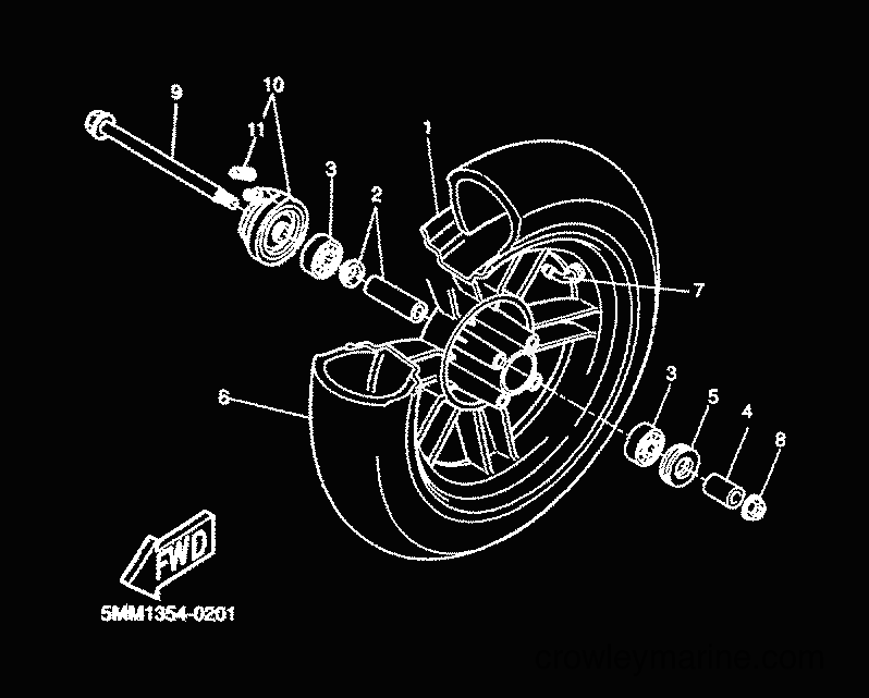 2001 Scooter CW50 - CW50 (5HG9) [020] - FRONT WHEEL