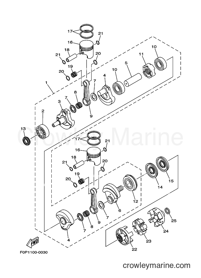 Yamaha Motors XA800Y (F0P1) [030] - CRANKSHAFT & PISTON