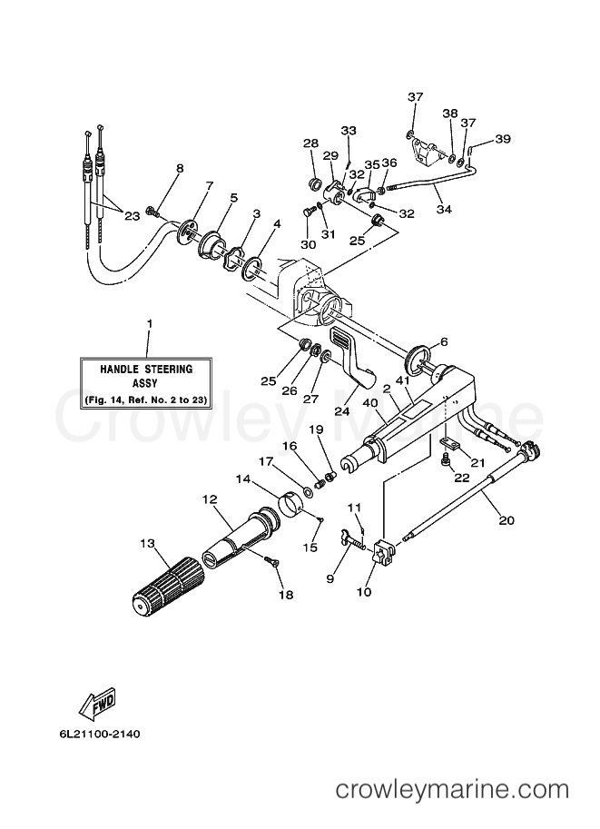 Yamaha Motors 20D (6L31) [090] - STEERING