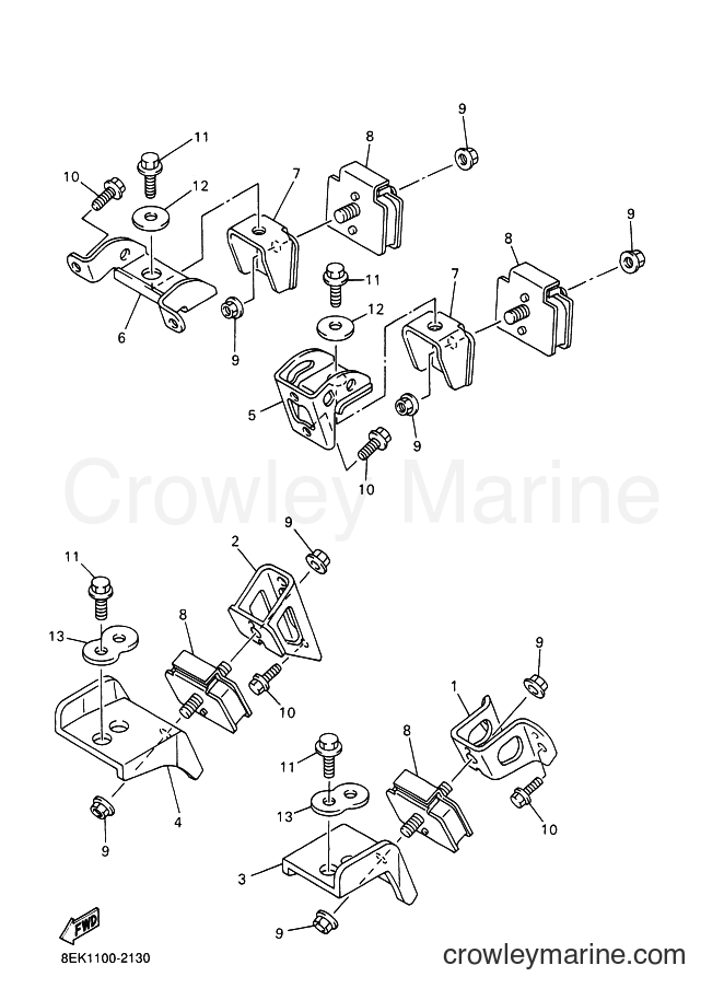 Yamaha Motors SXV70ER (8FB2) [010] - ENGINE BRACKET