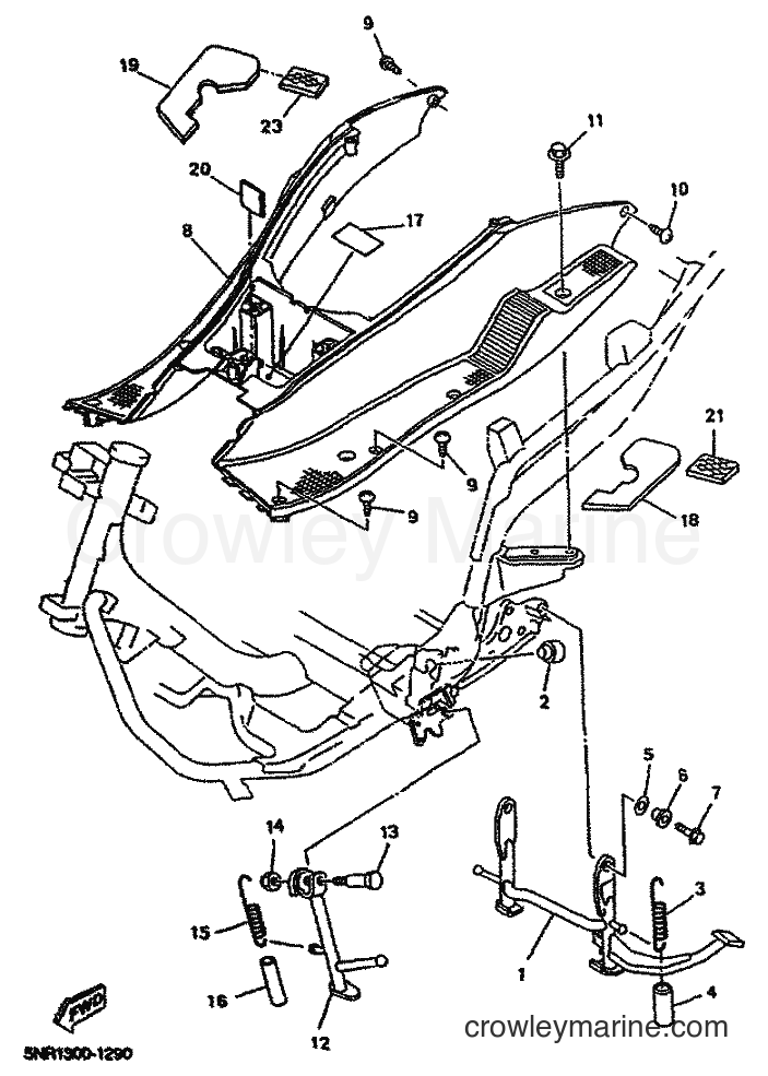 2001 Scooter YP150D - YP150D (5NS1) [010] - STAND & FOOTREST