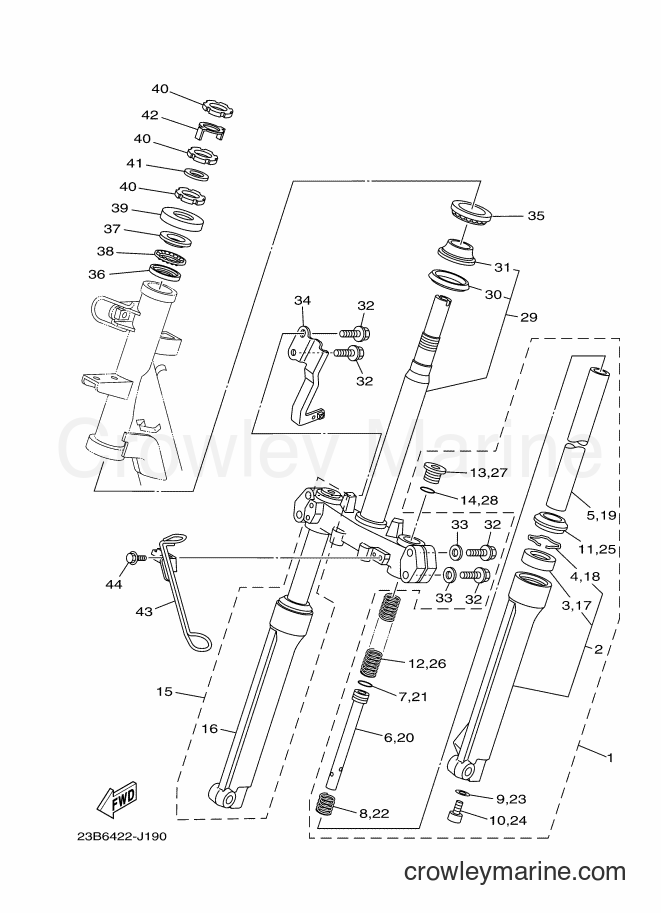 2010 Scooter AL115F - AL115F (23B7) [010] - STEERING