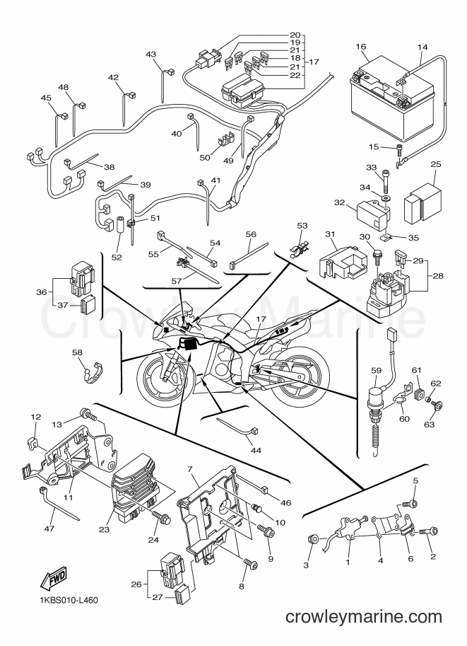 2012 Sport Bike YZF-R1 RaceBase - YZF-R1 RaceBase (1KBS) [010] - ELECTRICAL 2