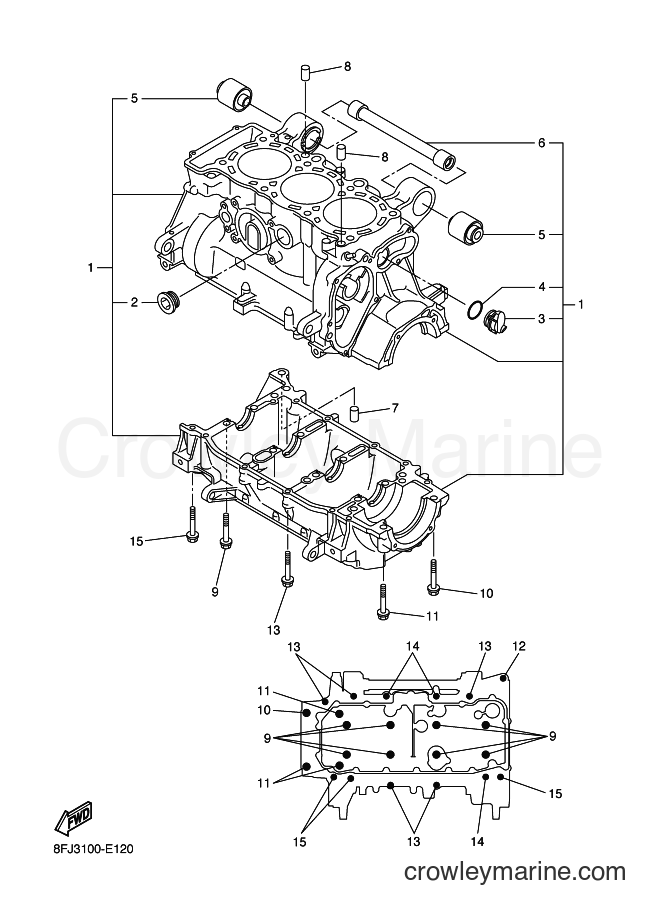 Yamaha Motors RFX10RSS (8HK1) [020] - CRANKCASE