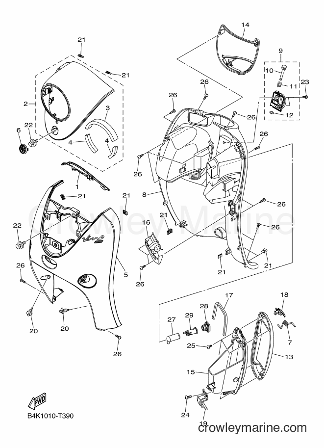 2018 Scooter XCH50 - XCH50 (B4K2) [010] - LEG SHIELD