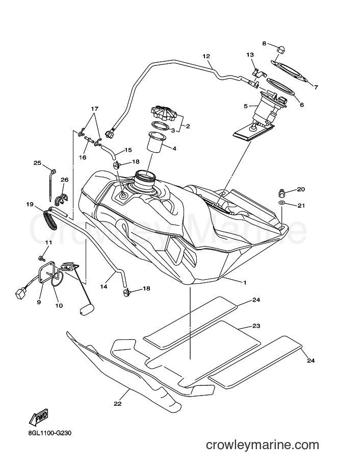 2010 Snowmobile RFX10RSS - RFX10RSS (8HK3) [020] - FUEL TANK