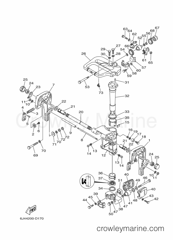 Yamaha Motors E40JMHL (6J4A) [110] - BRACKET 1