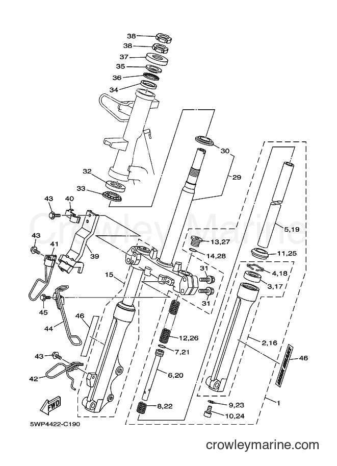 2004 Scooter AL115C - AL115C (5WP4) [010] - STEERING
