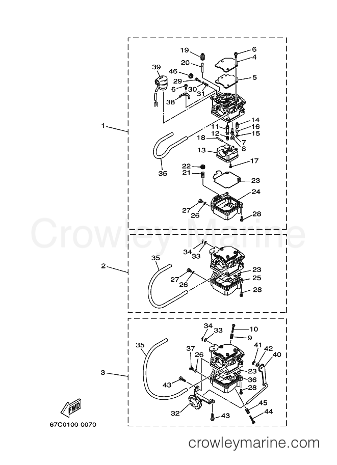 Yamaha Motors F40ELH (67C) [130] - CARBURETOR