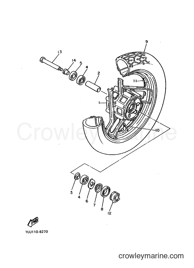 1991 Street Bike YX600 - YX600 (3LT7) [010] - FRONT WHEEL