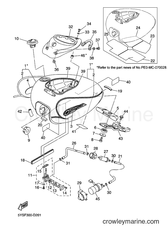 2005 Cruiser XVS1100A - XVS1100A (5YSF) [070] - FUEL TANK