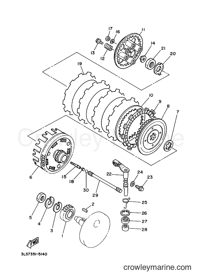 Yamaha Motors XV250 (2UJF) [010] - CLUTCH