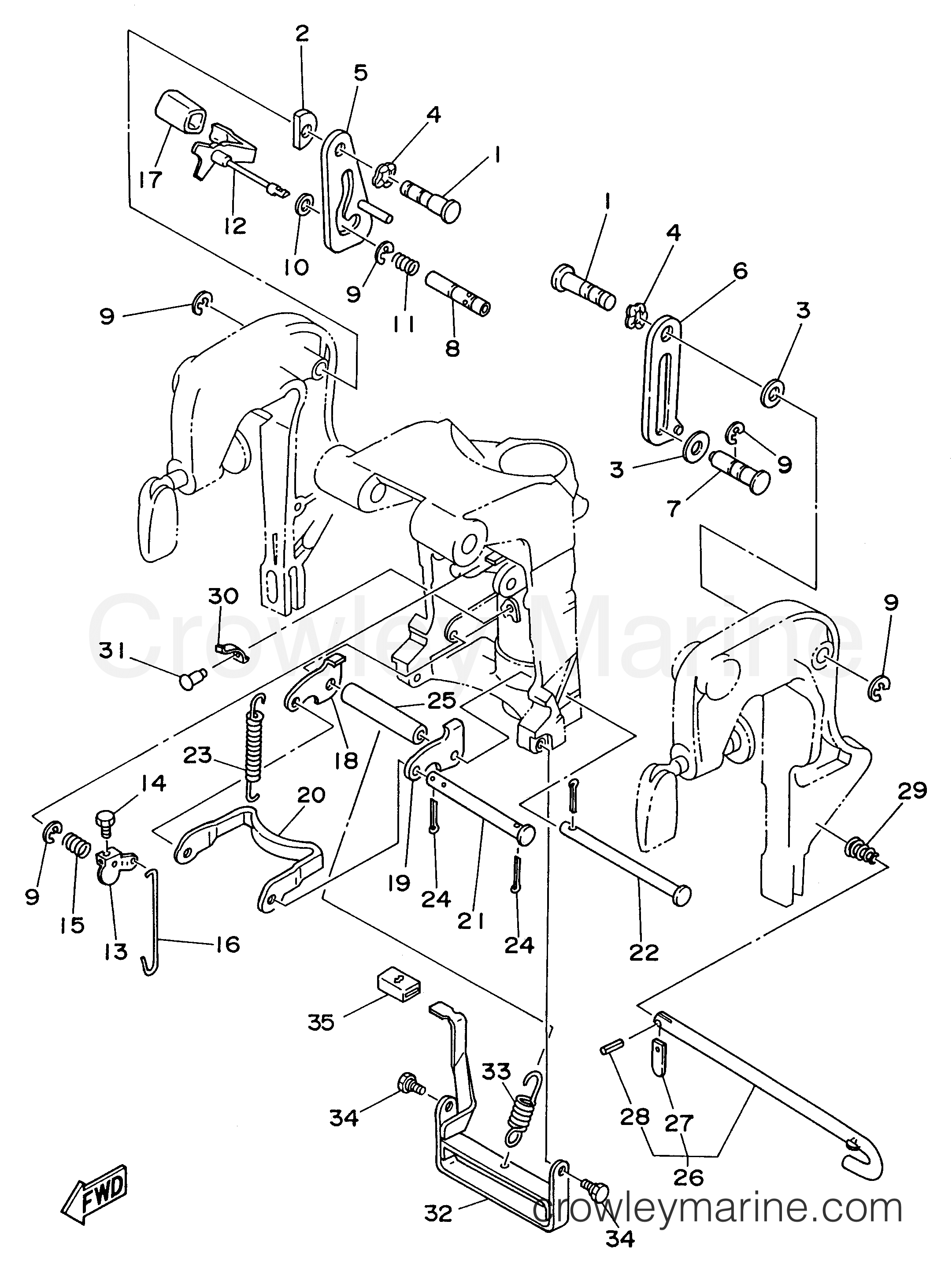 Yamaha Motors C40PLRU - BRACKET 2 (MH  ER)