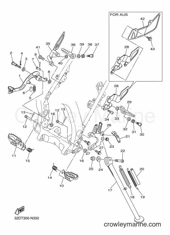 Yamaha Motors WR250R (32DW) [040] - STAND & FOOTREST