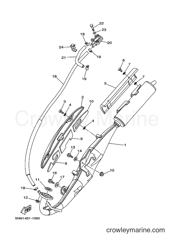 2002 Scooter JZ120F - JZ120F (5NM3) [010] - EXHAUST
