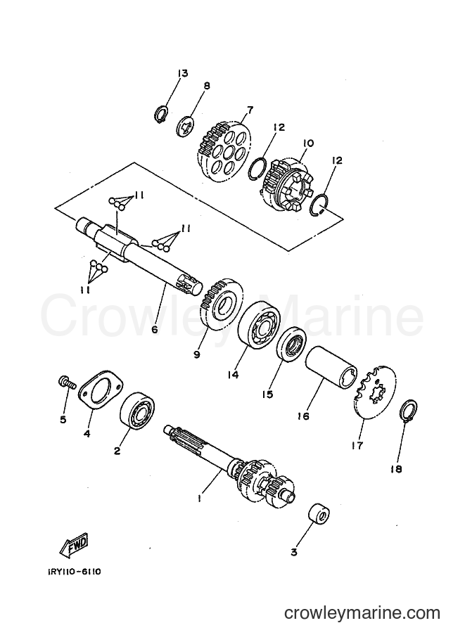 1988 Dirt Bike BW80 - BW80 (1RY0) [010] - SHIFT SHAFT