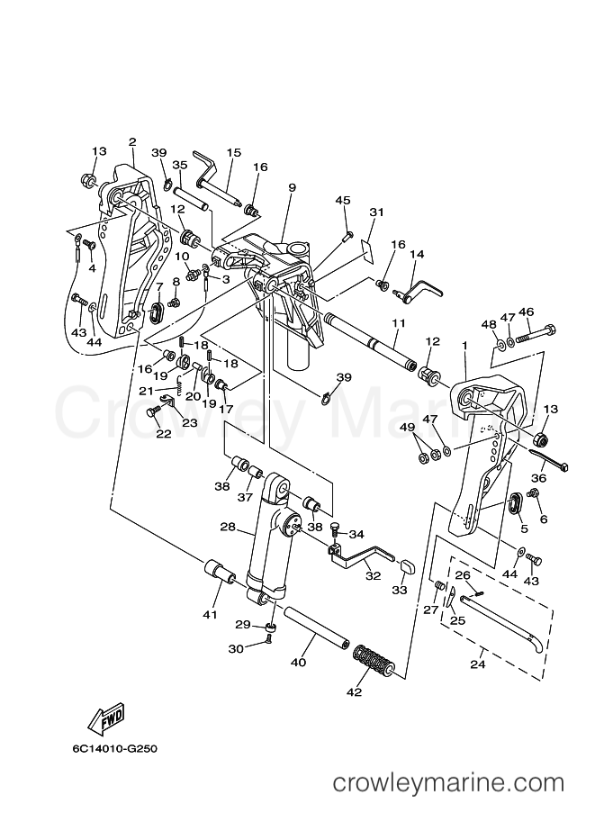 Yamaha Motors F60CEHT L (6C56) [170] - BRACKET 1