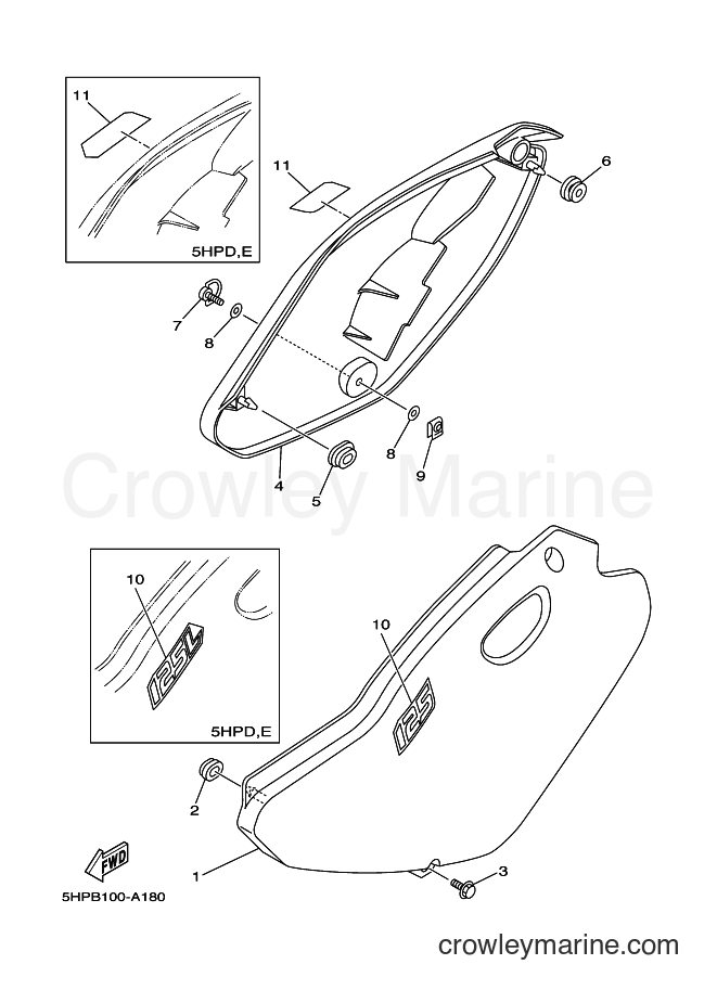 2002 Dirt Bike TT-R125 - TT-R125 (5HPB) [030] - SIDE COVER