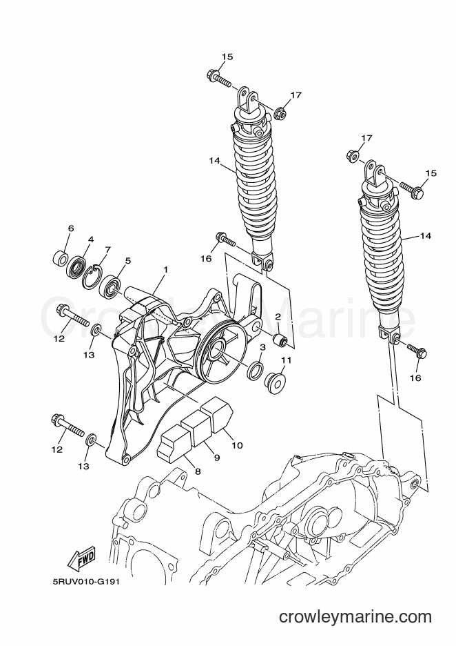 2009 Maxi-Scooter YP400G - YP400G (34B7) [010] - REAR ARM & SUSPENSION