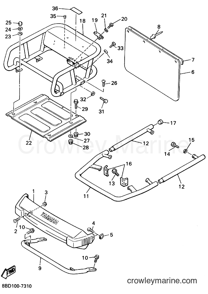 Yamaha Motors BR250T (8BDE) [010] - BUMPER