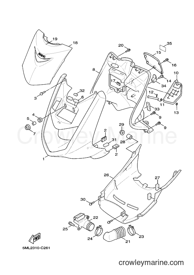 Yamaha Motors XC125 (5MLB) [020] - LEG SHIELD