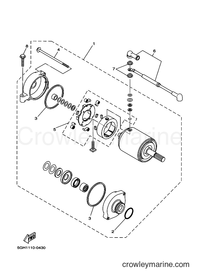 Yamaha Motors YFM400A (5HA8) [010] - STARTING MOTOR