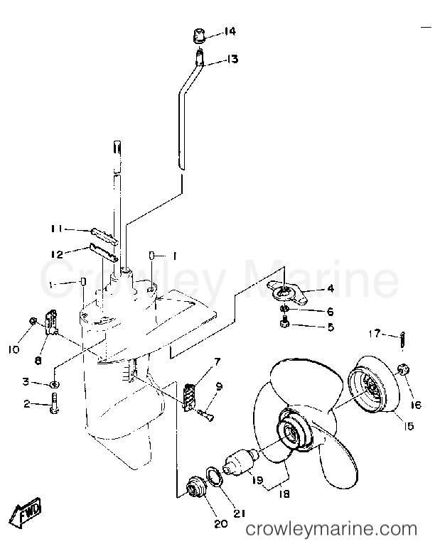 Yamaha Motors FT9.9ELD - LOWER DRIVE 2