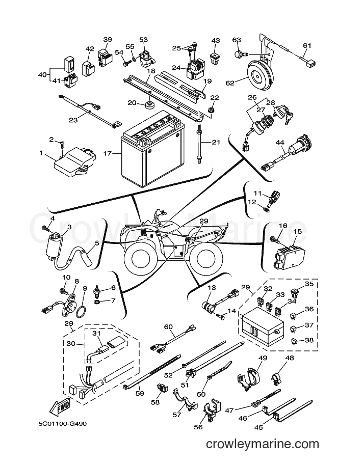2008 ATV YFM700FWA - YFM700FWA (5C02) [010] - ELECTRICAL 1