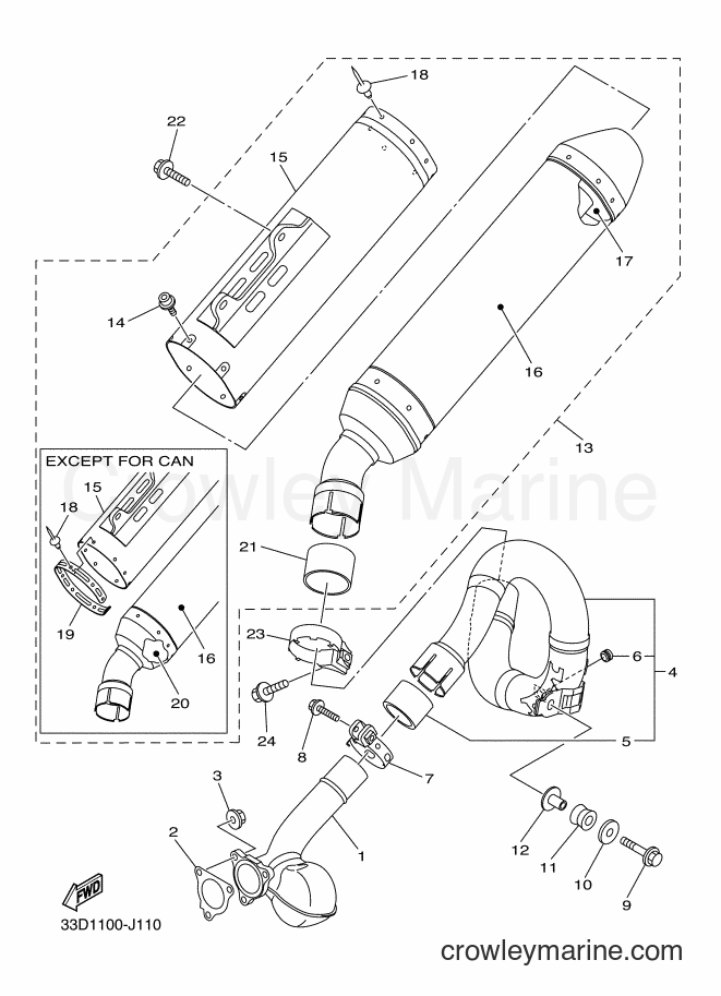 2011 Dirt Bike YZ450F - YZ450F (33D5) [020] - EXHAUST