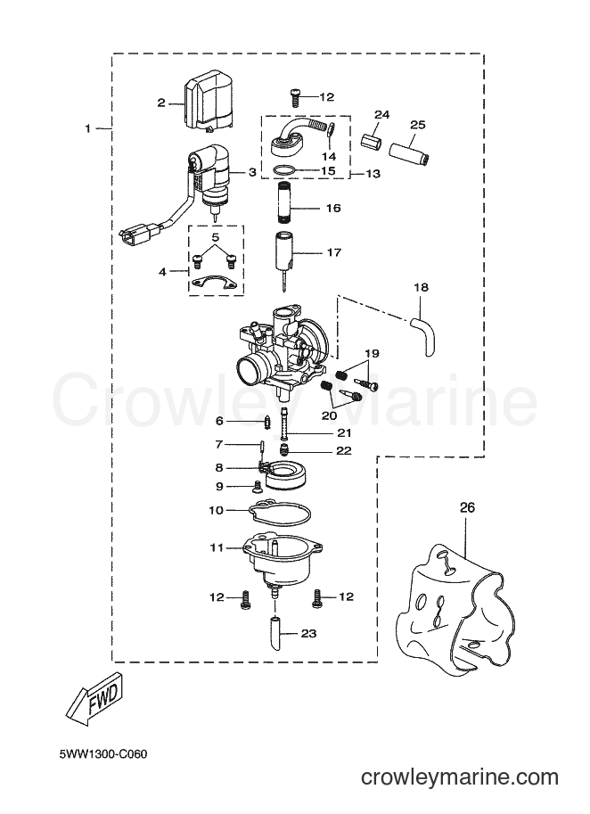 Yamaha Motors CW50E (2DW2) [020] - CARBURETOR