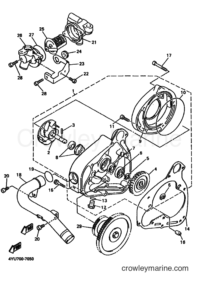 1997 Cruiser XVZ13LT - XVZ13LT (4YE3) [010] - WATER PUMP