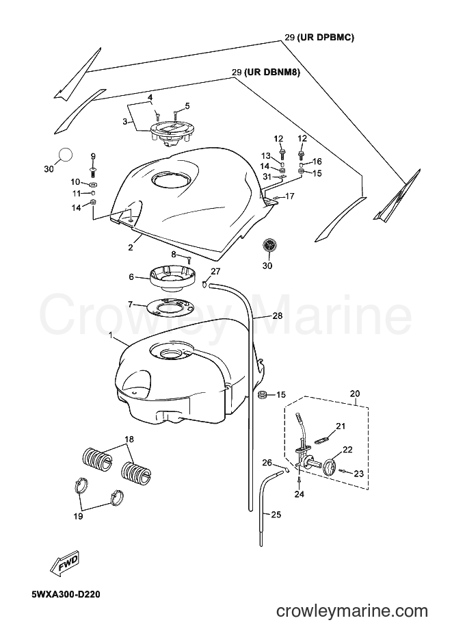 2005 Scooter TZR50 - TZR50 (5WXA) [030] - FUEL TANK