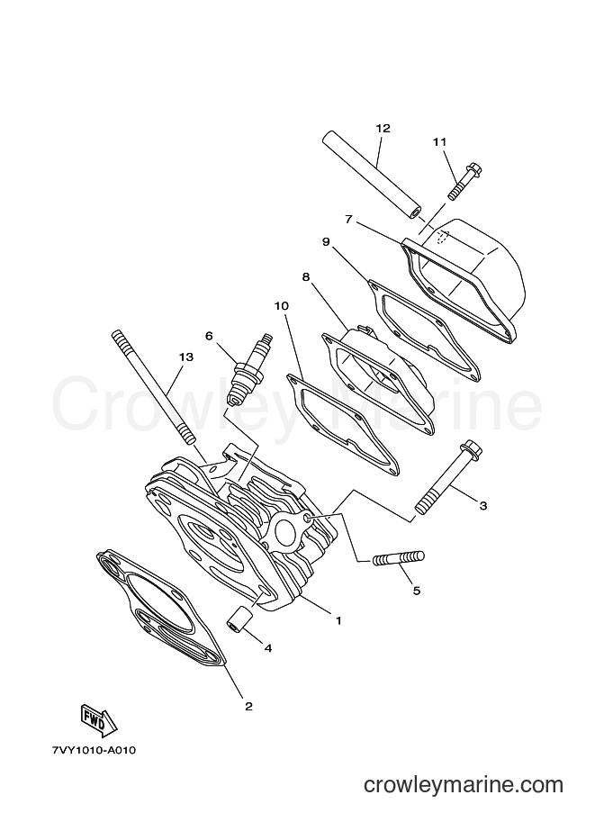 2010 Snowblower YS870JT - YS870JT (7VY3) [010] - CYLINDER HEAD