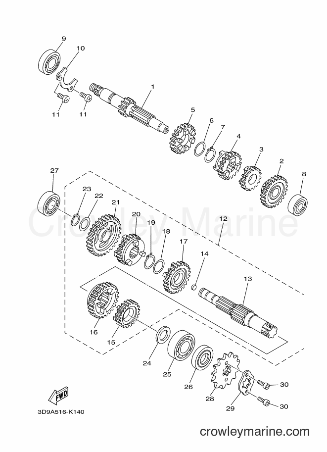 Yamaha Motors YBR125ESD (3D9A) [010] - TRANSMISSION