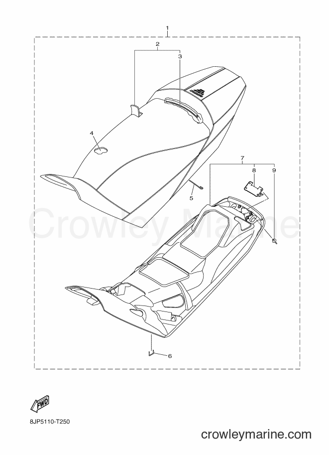 2018 Snowmobile SRV10R - SRV10R (8JP5) [010] - SEAT