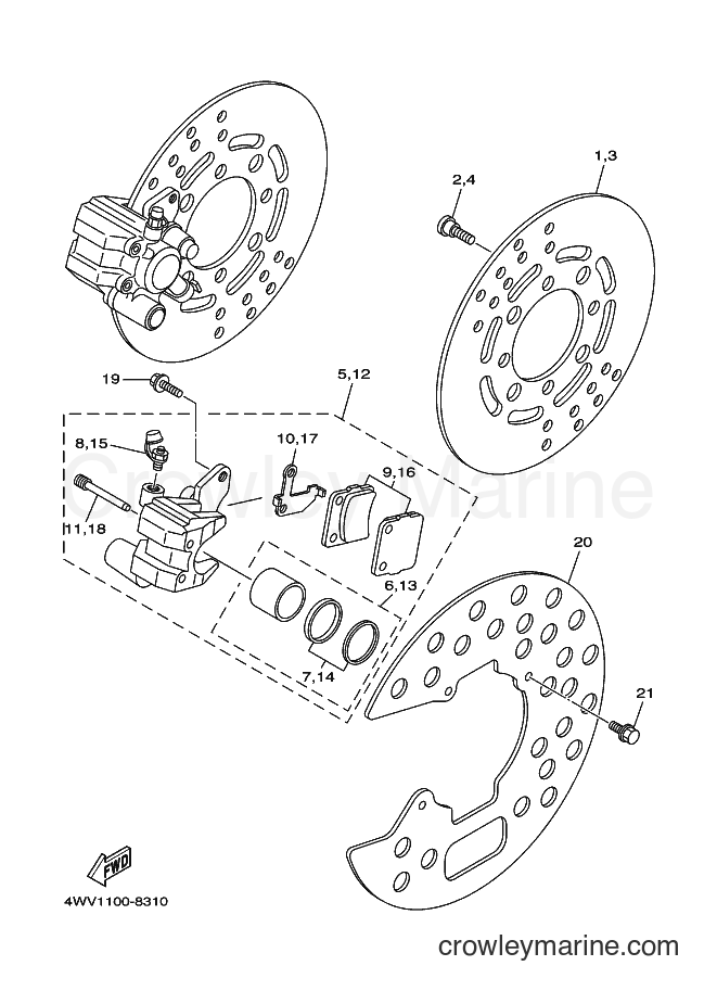 1998 ATV YFM600FWA - YFM600FWA (4WV2) [010] - FRONT BRAKE