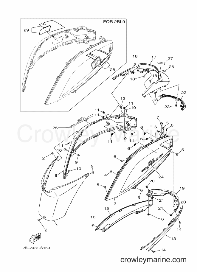2017 Street Bike LTF125 - LTF125 (2BL8) [010] - SIDE COVER